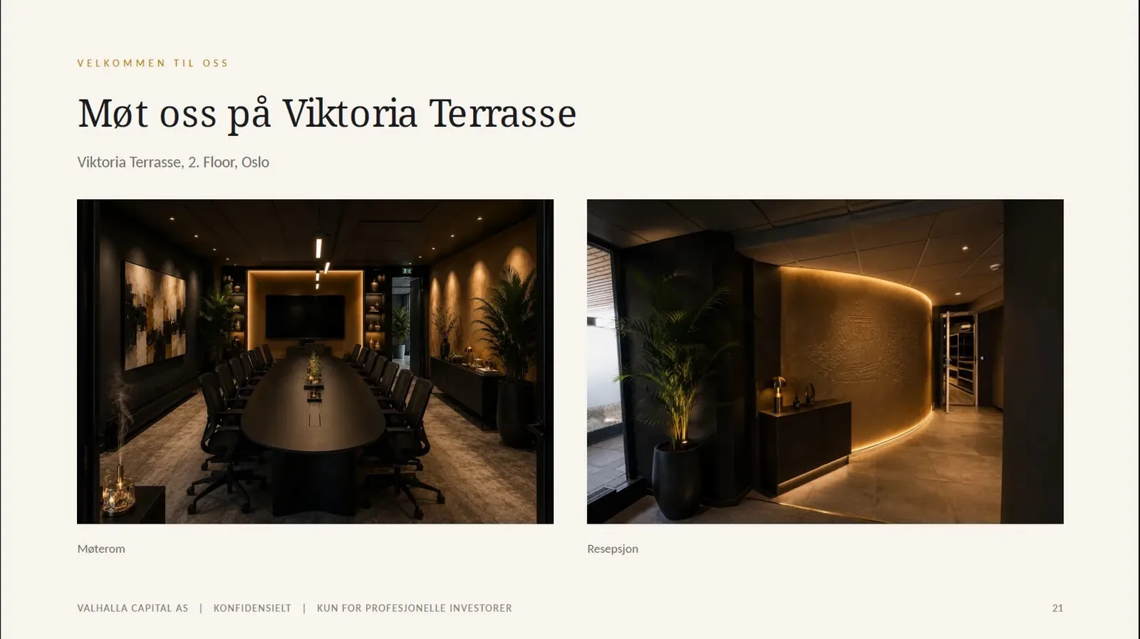 Meeting room at Viktoria Terrasse, Oslo